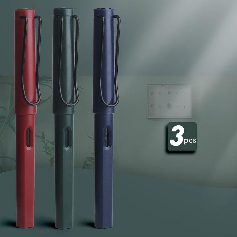 

Студенческая авторучка, сменные чернила, набор ручек для каллиграфии EF 0,38 мм, школьные ручки, канцелярские принадлежности для письма Vintage color 3 pcs