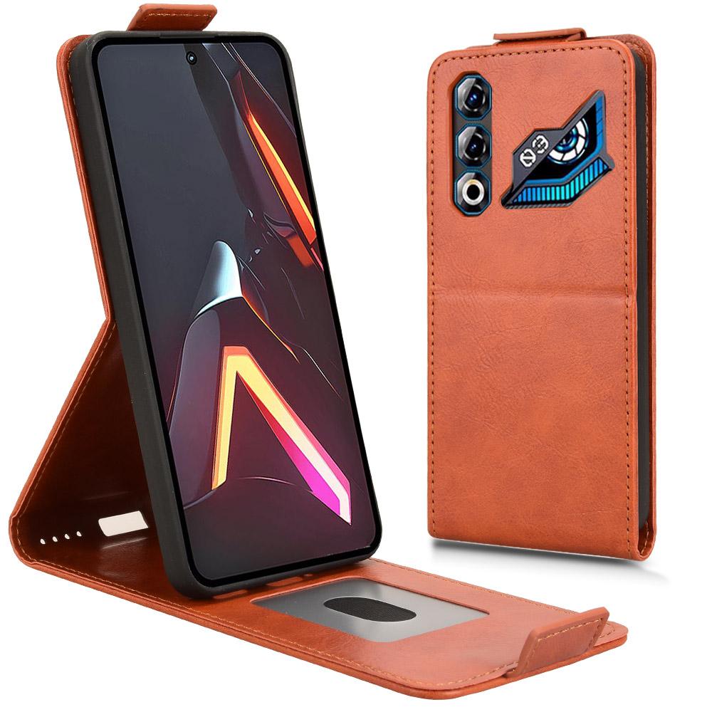 Für ZTE nubia Neo 3 GT 5G Ständerhülle Magnetverschluss Vertikal Klappbar Leder Handyhülle mit Kartenhalter