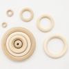 12Pcs Wooden Ring DIY Stylish Unfinished Jewelry Making Wood Pendant Connector for Children