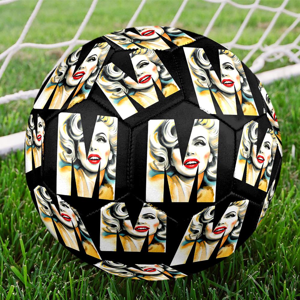 Marilyn Monroe Print Size 5 Soccer Ball, Standard Match Football for Sports Game and Team Practice, Ideal Gift for Soccer Fans