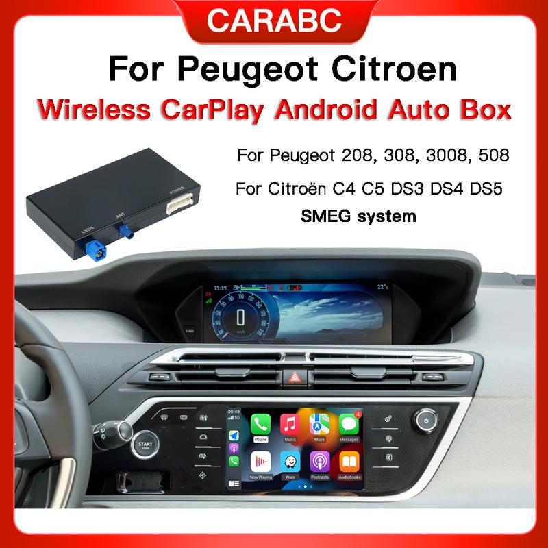 NEW For Peugeot Citroen Wireless Carplay Android Auto module SMEG 208 2008 308 508 3008 & C4 C5 DS3 DS5 Support Reverse Camera