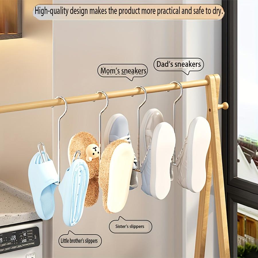 Fashion Shoe Hangers Wall-Mounted Stainless Steel Shoe Hangers Space Saver forHats and Shoes