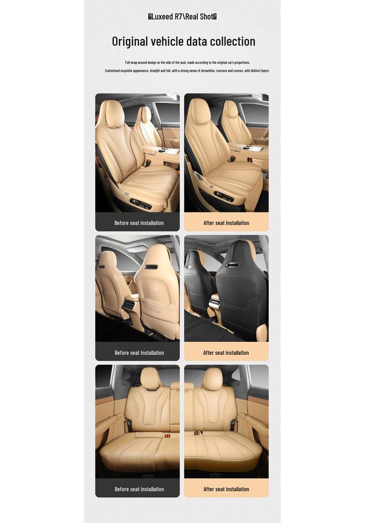 2025 ZHIJIE R7 All-Season Leather Car Seat Cushion - Full Surround, Breathable and Universal Fit