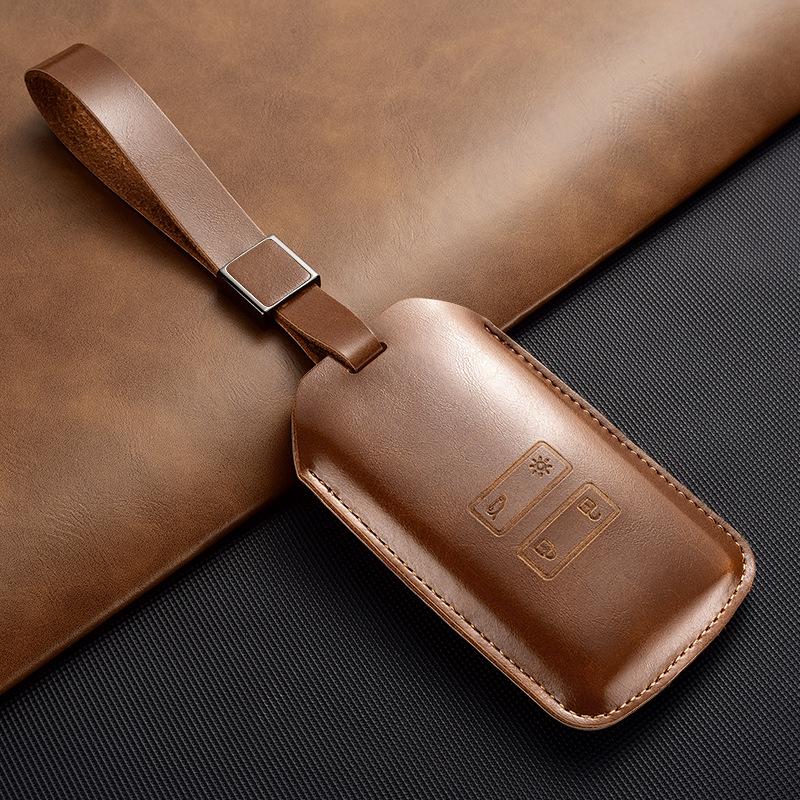 Renault Koleos Kadjar Dongfeng E-Notes Leather Key Cover for Men