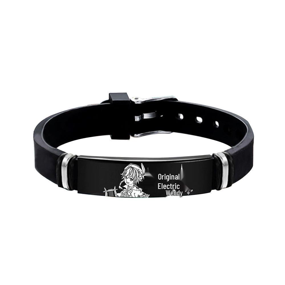 Genshin Impact Kamisato Ayaka Stainless Steel & Walnut Bracelet