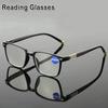 Classic Square Frame Anti Blue Light Reading Glasses for Men Women Rectangular Office Presbyopia Eyewear Anti Fatigue