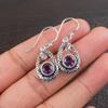 Amethyst Gemstone 925 Sterling Silver Jewelry Drop/Dangle Stylish Earrings 1.38" CE-3-7
