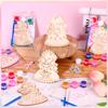 12 Pcs Birthday Theme Party Favors Wooden Painting Crafts Bulk With Game Cards Paint Brushes Supplies For Themed Party Decoratio