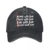 Religious Inspirational Quote Washed Baseball Cap Outdoor For Womens Unisex FeUnisex