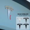 For Tesla Model 3 Mode Y Zinc Alloy Car Front Hood Logo Sticker Styling Auto Body Rear Trunk Emblem with Radian Accessories