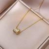 Titanium Steel Tassel Necklace with Diamond Inlay and Shiny Slim Waist Design for Women