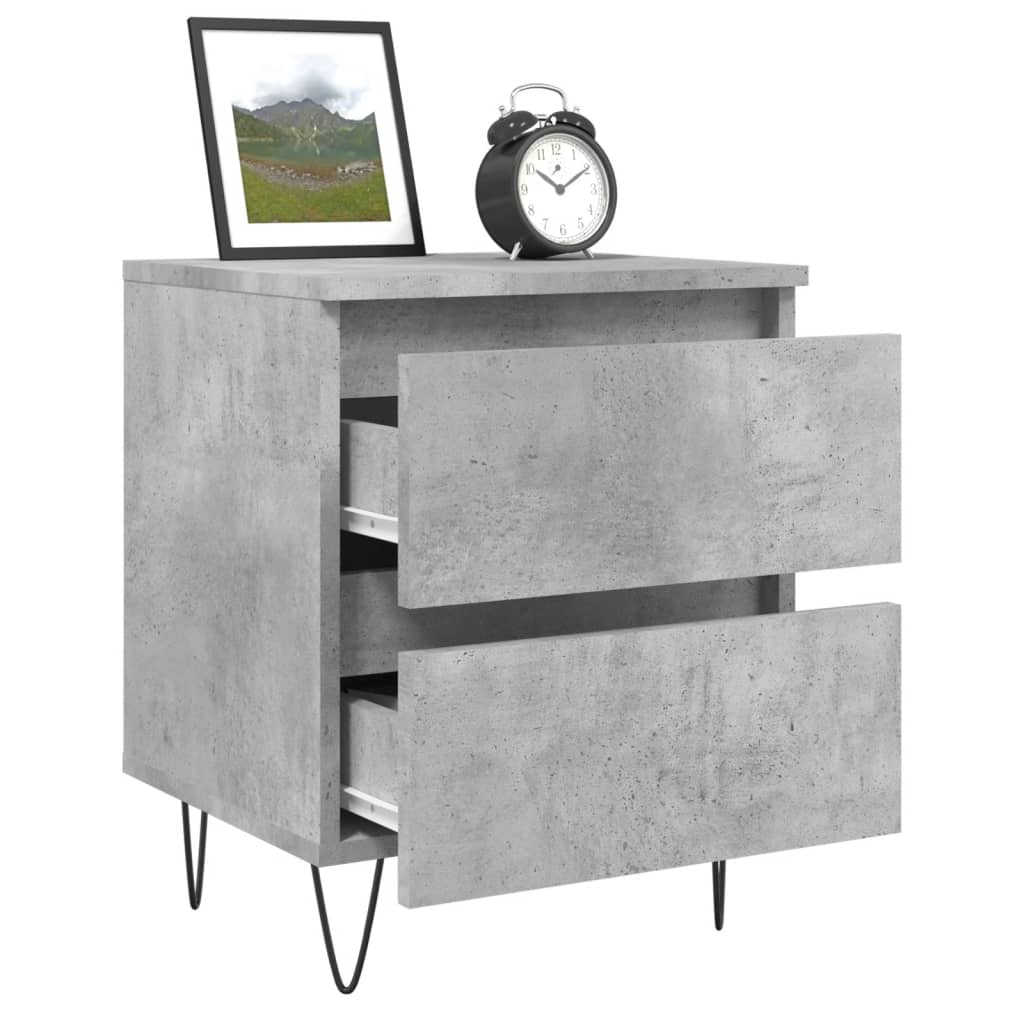 Nightstand Concrete Grey 40 x 35 x 50 cm Particleboard