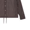 Less 2025 Summer Loose Fit Round Neck Silk Striped Shirt