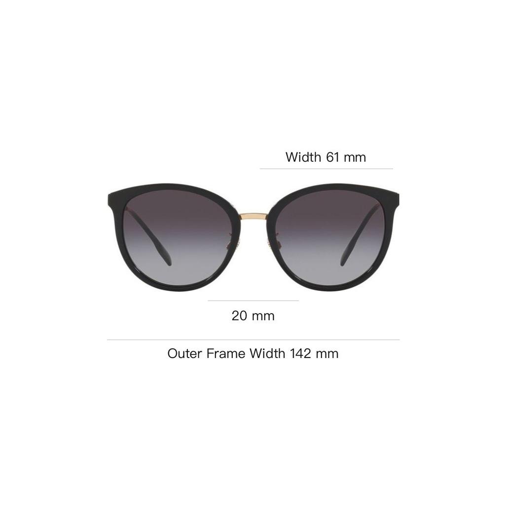 Burberry Elegant Socialite Holiday Travel Edition Round Sunglasses Women sunglasses Black 0BE4289D-30018G