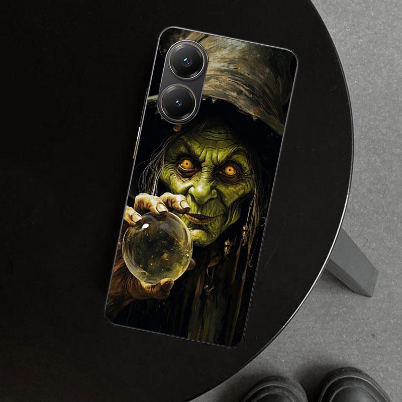Halloween Moon Witch Horror Phone Case Cover for Xiaomi Poco X6 X5 X7 Pro F7 Ultra Redmi 15C 15 13C 13 12C 12 10C 10 10A 9C 9A 9