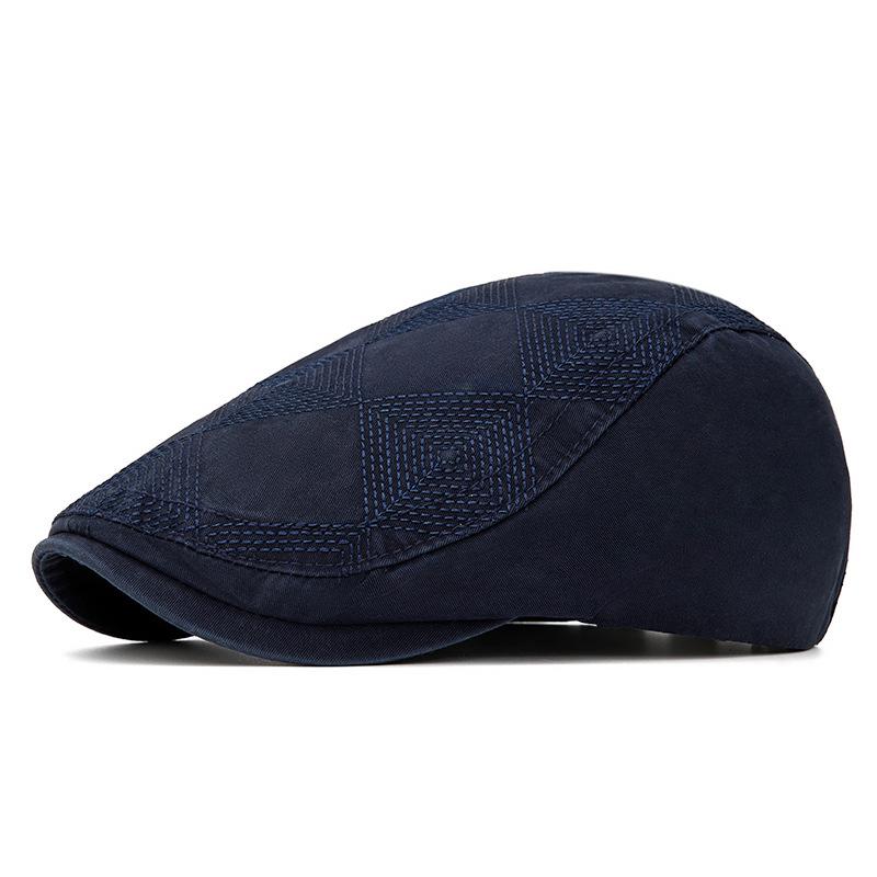 Embroidery Beret British Vintage Men's Forward Cap Spring Summer Sunshade Newsboy Cap