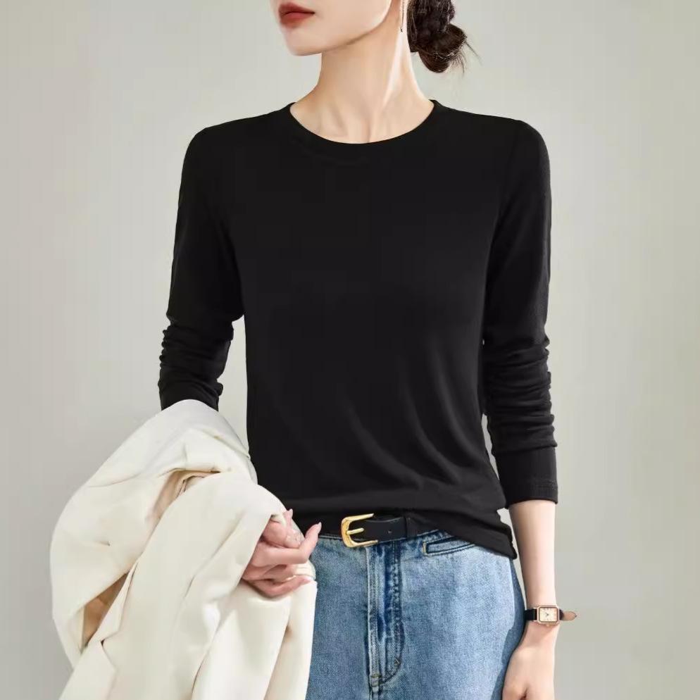 Ankola Women's Red Velvet Half Turtleneck Long Sleeve Shirt - Slimming, High Elastic, Warm, Spring/Autumn 2025