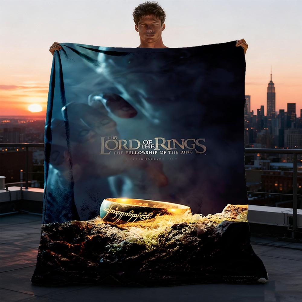 1pc The Lord of the Rings Outdoor Flannel Throw Blanket Soft, Lightweight & Warm