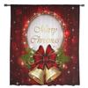 Christmas Bells Letters Bow Ribbon Tulle Sheer Window Curtains for Living Room Bedroom Christmas Decor Voile Curtains Drapes