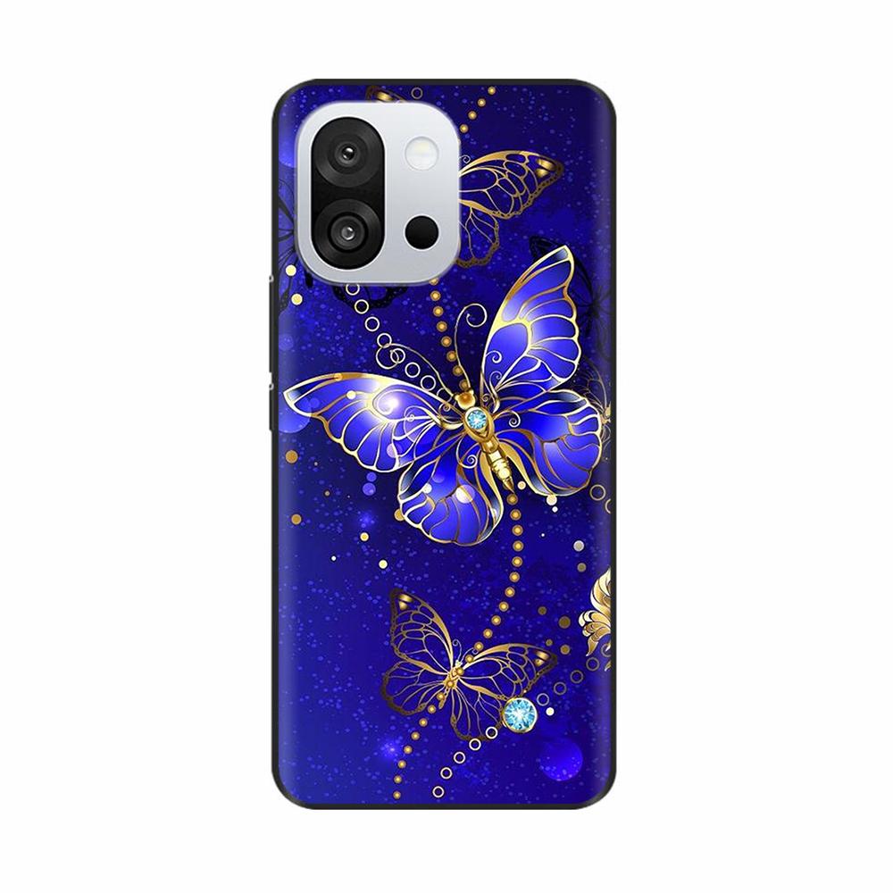 For OnePlus 13T 5G Phone Case Butterfly Liquid Silicon Full Protection Back Cover for OnePlus 13 T OnePlus13T PKX110 Couple Gift