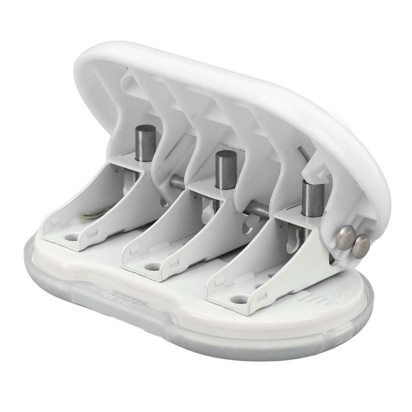 

3 Hole Puncher DIY Mini Handheld Paper Punch Loose Leaf Manual Punching Machine for Home Dorm Office White белый