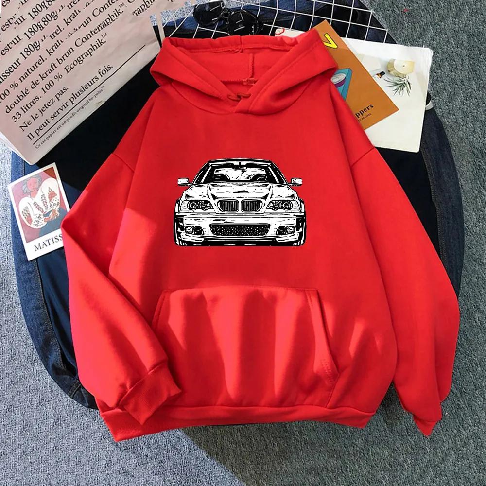 Hot Winter E46 Car Hoodies Spring/Autumn Women Tops Aesthetic Clothes Fashion Men Sweatshirt Graphic Hoodie Harajuku Sudaderas