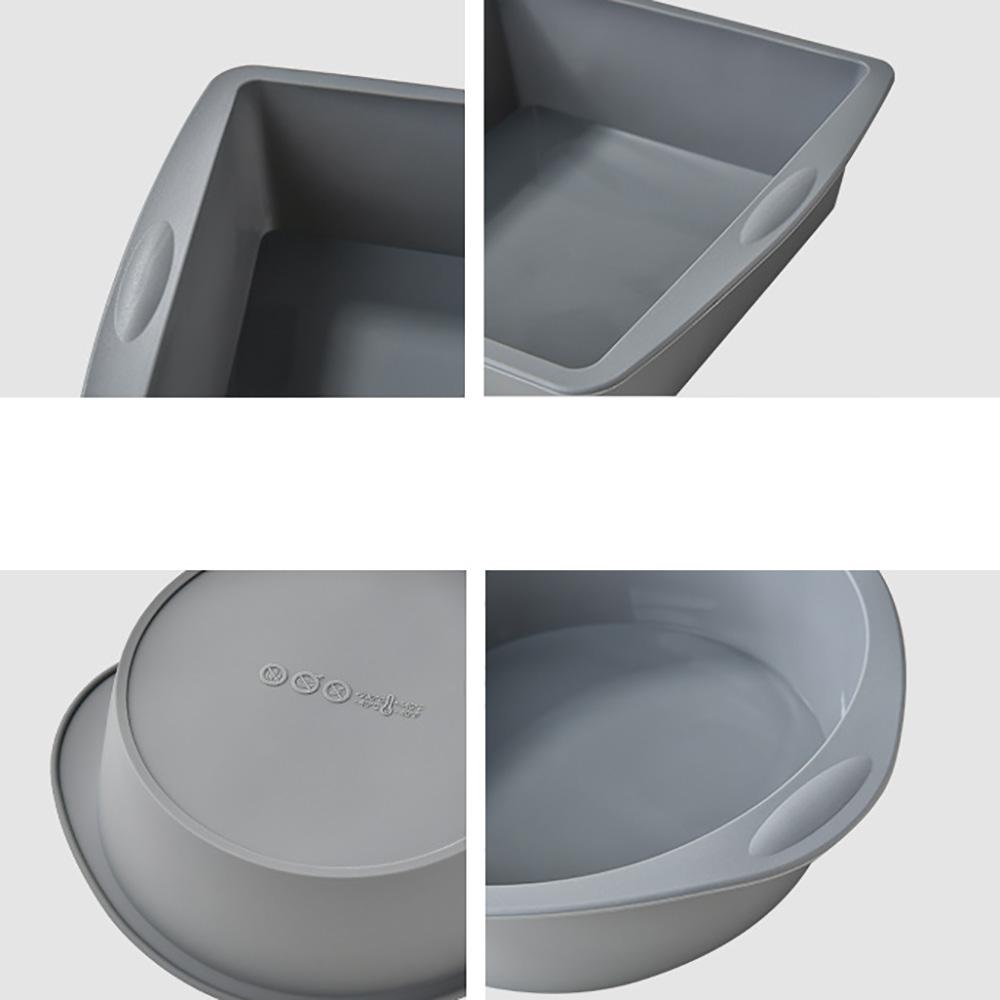 2Pc Silicone Cake Mold Tray Pans Round Square Baking Mold Kitchen Silicone Nonstick Baking Pans Reusable Cake Pans Bakingt Tools