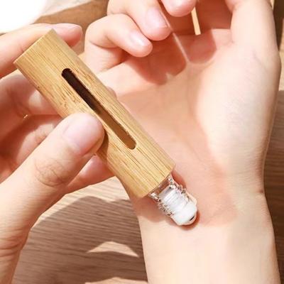 With Stainless Steel Roller Bamboo Roll On Bottles  for Essential Oils Perfume Sample