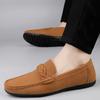 Fashion Fashionable and Casual Lazy Bean Shoes Brand Flat and Comfortable Business Office Commuting Shoes Quality Men's Leather Loafers