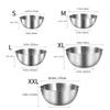 1Pcs Stainless Steel Salad Bowls Fruit Vegetable Noodle Container with Scale Egg Flour Mixing Basin Thicken 17/19/23/25/27cm