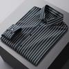 Elegant Classic Design Slightly Stretch Button Up Shirt, Men's Clothes Iron-Free Long Sleeve Dress Shirts For Spring Fall Winter