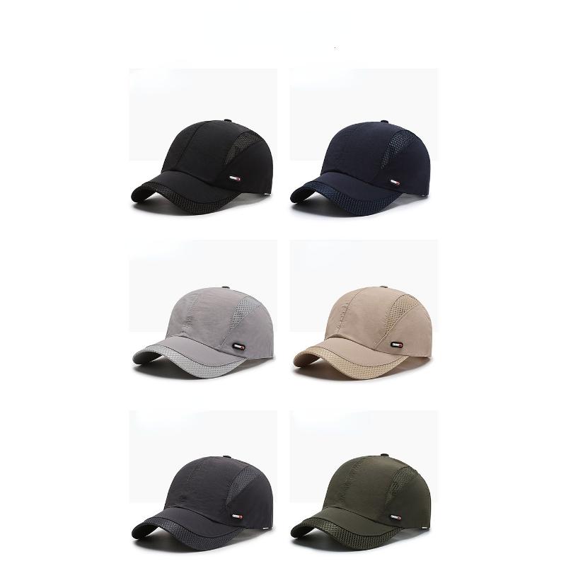 New Spring Summer Men Baseball Caps Male Breathable Mesh Snapback Hats Black Sport Dad Fishing Hats Cap For Men Dropshipping