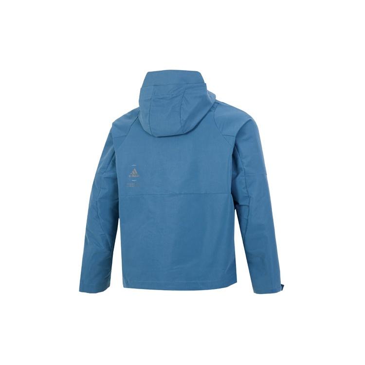 Men's adidas Th Protek Wvjkt Colorblock Stripe Athleisure Casual Sports Hooded Jacket Blue HM5166