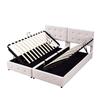 Bed Upholstered 180x200cm Hydraulic Storage Bed High Box Multifunctional Double Skin-Friendly Velvet Fabric Beige Flat