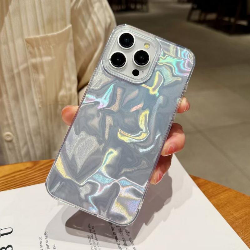 Fashion Glitter Quicksand Shell Pattern Soft Phone Cover For iPhone 16 Pro Max 15 14 Plus 13 Pro 12 11 Shockproof Clear Lens Protection Bumper Case