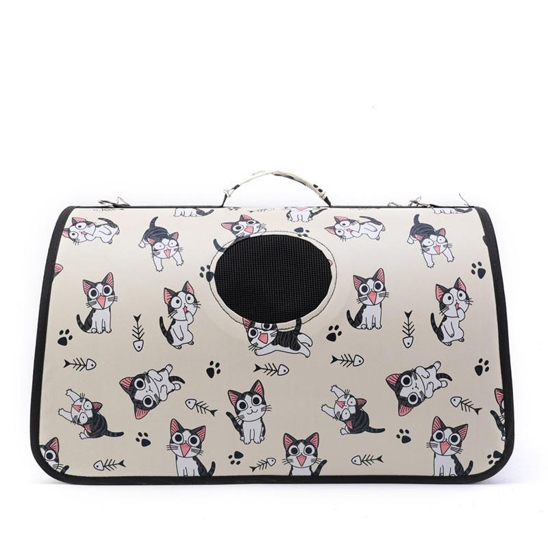 Portable Foldable Cat Carrier: Spacious, Breathable Pet Capsule for Travel