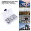 180pcs Universal Fit Aluminum Crimping Loop Sleeve Kit 6‑Size Wire Rope Cable Crimping Sleeve Kit Universal Application