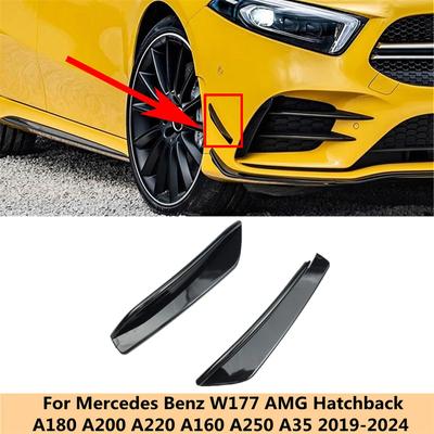 Front Side Bumper Air Vent Cover Trim Canard Sticker For Mercedes For Benz A-Class W177 A160 A180 A200 A250 A35 2019-2021