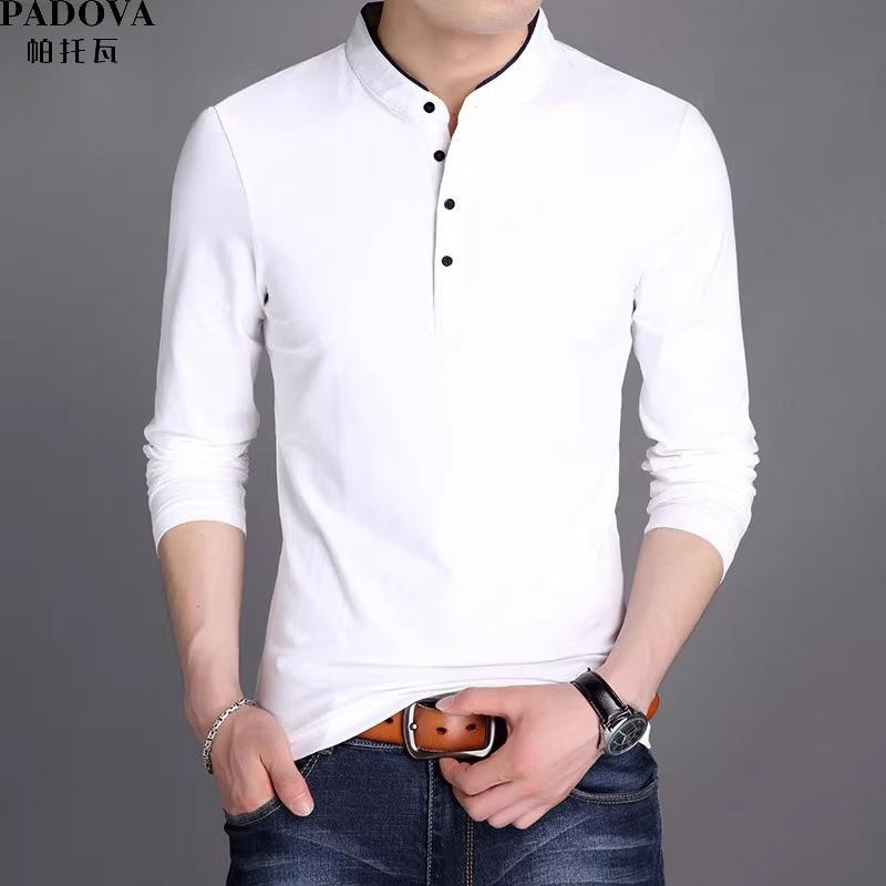 Patova Men s Stand Collar Long Sleeve T-Shirt XL-175
