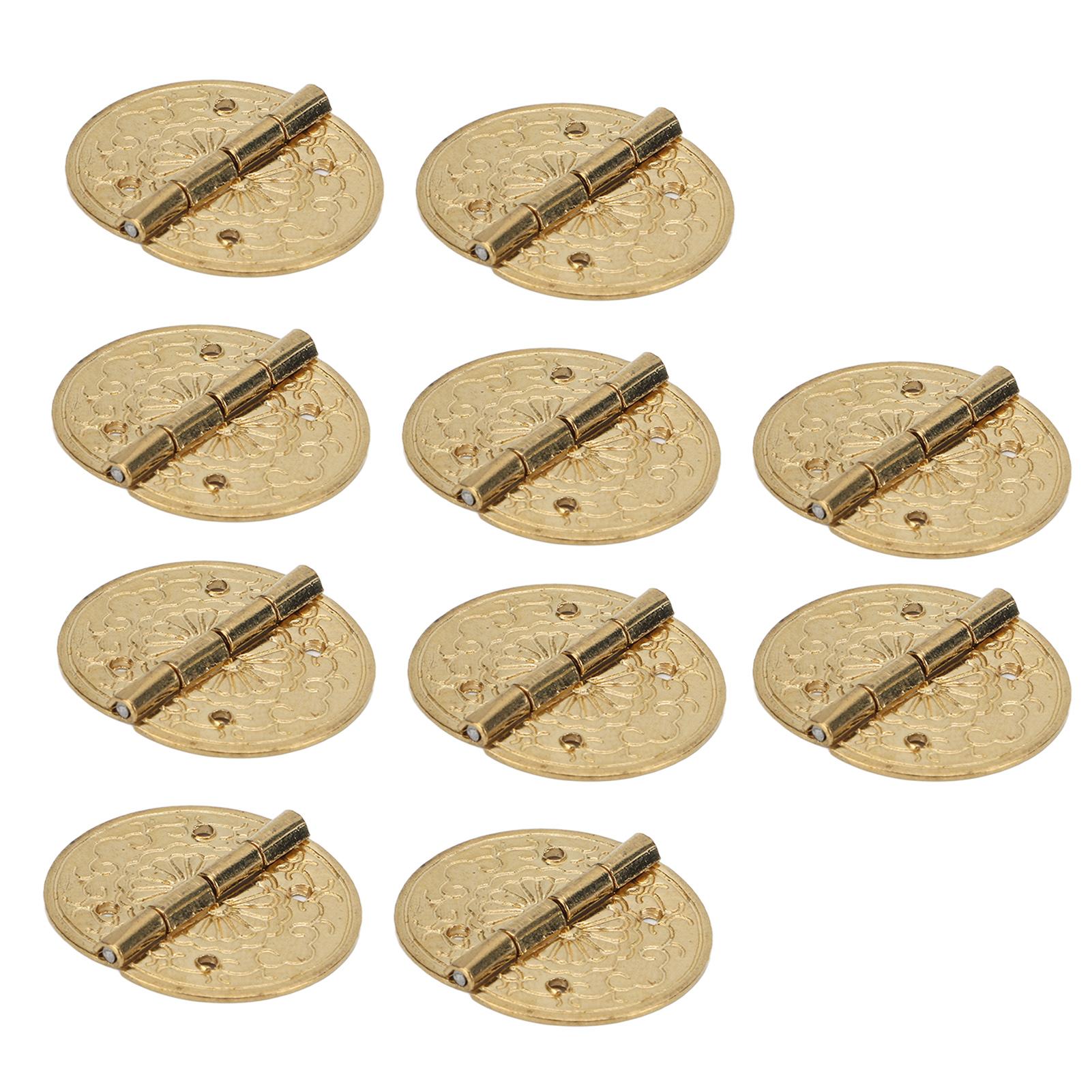 

10 шт. Мини-антикварные петли круглые изысканные ретро-дизайн коррозионностойкие латунные петли для деревянных