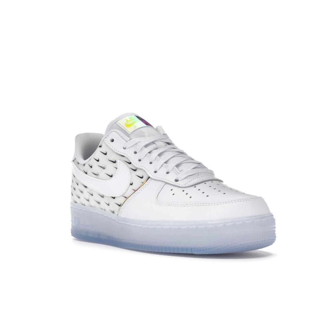 Nike Air Force 1 07 Premium Swoosh Pattern Men Sneakers White Multi-Color Racer-Blue CK7804-100