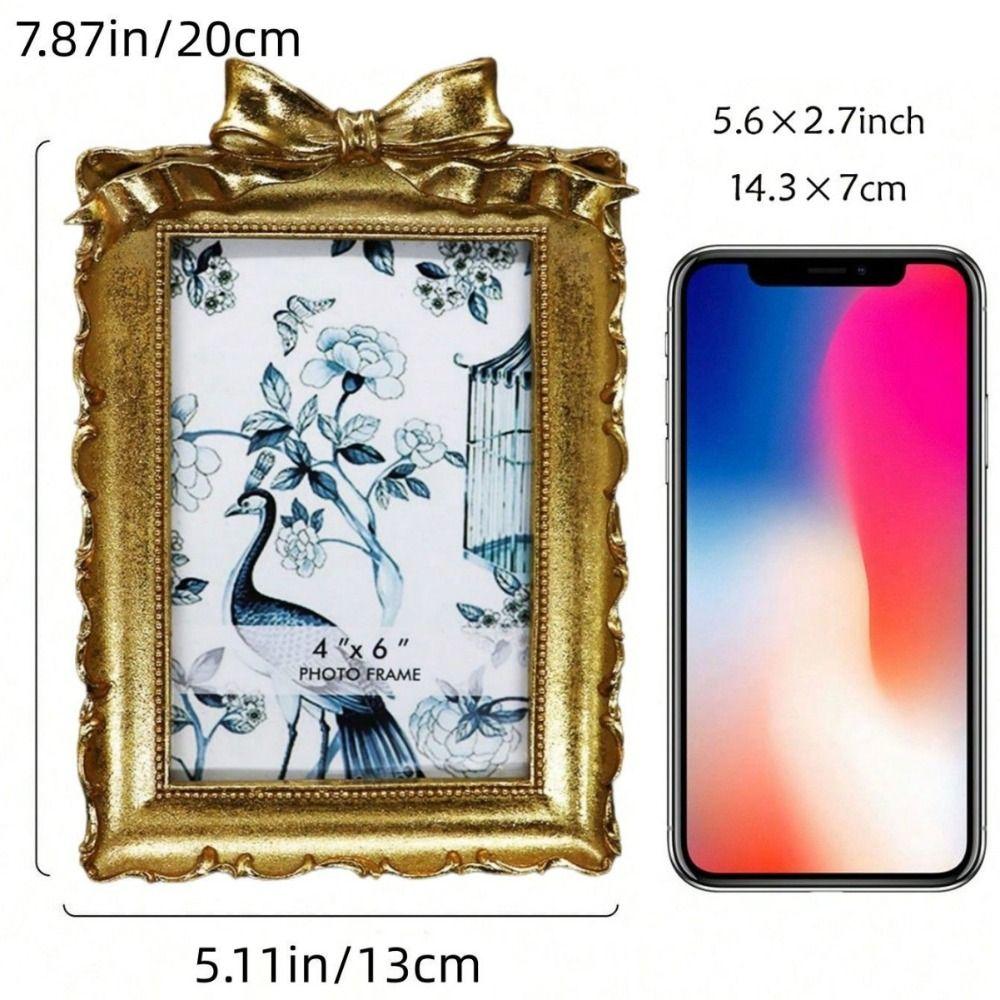 Elegant Vintage Picture Frame Resin Retro Style Victorian Photo Frame Ornate Details Exquisite Baroque Decor Frame