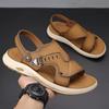 Fashion Fashion Antiskid Beach Dual-purpose Sandals New Handmade Comfort Flat Summer Male Sandals Men Breathable Leather Outdoor Sandals