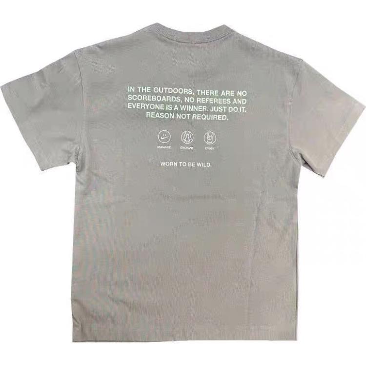 Nike T Shirts Men's Dark Gray Crew Neck Moderate HJ3958-053