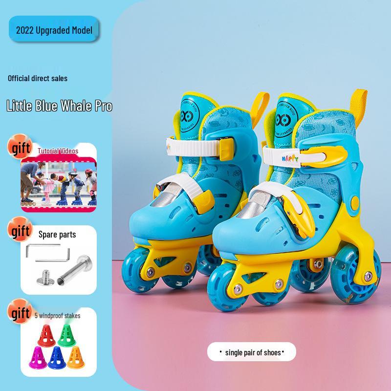 Nastavitelné blikající kolečkové brusle pro děti