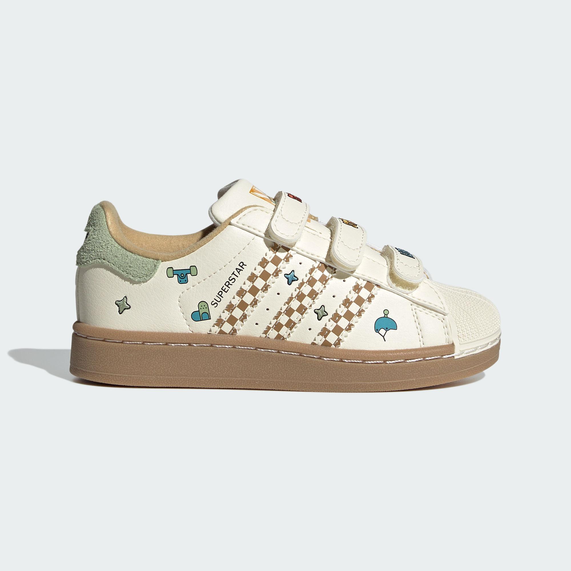 Adidas Originals Superstar 2 Low top Kids Skateboarding Shoes White B 30.5