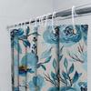 Beautiful Blue Floral Shower Curtain With Fresh Watercolor Design Perfect Bathroom Decoration