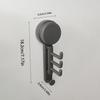 For Bathroom No-drill Mount Suction Cup Hook Entrance Hall Grey Easy Installation Push-button Lock Strong Suction