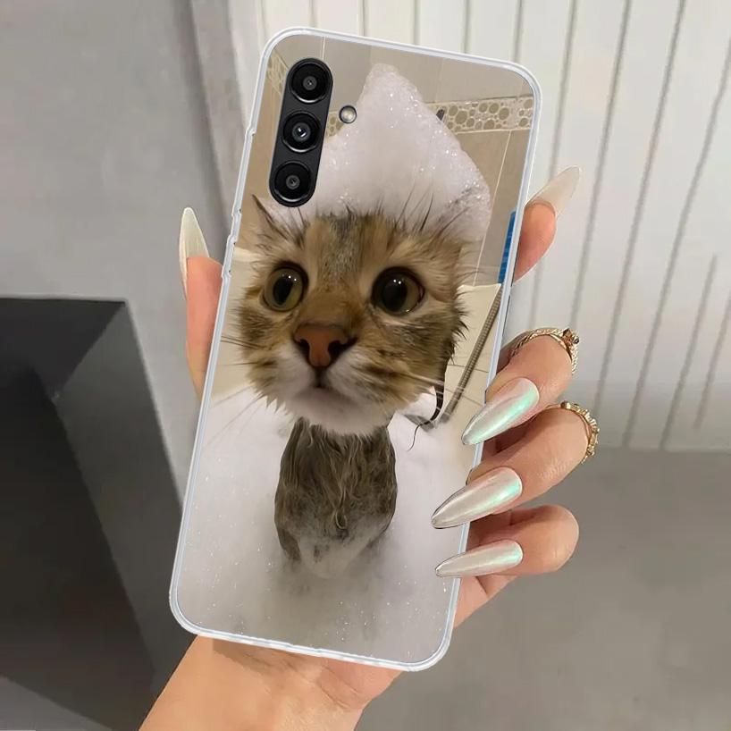 Pet Cat Funny Memes Phone Case for Samsung Galaxy A17 A16 A37 A26 A36 A57 A56 A15 A25 A35 A55 A14 A24 A34 A54 A13 A23 A33 A53 Ga