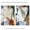 Women's Pure Wool Hooded Knit Sweater with Raglan Sleeves for Autumn and Winter
